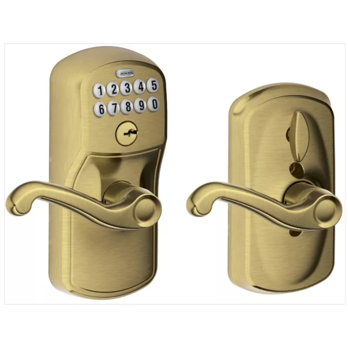 Schlage Residential FE595 PLY716FLA FE Series Grade 2 Cylindrical PIN Access Technology Keypad Lockset