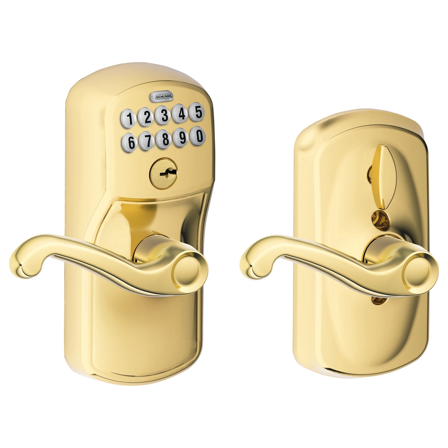 Schlage Residential FE595 PLY505FLA KD FE Series Grade 2 Cylindrical PIN Access Technology Keypad Lockset